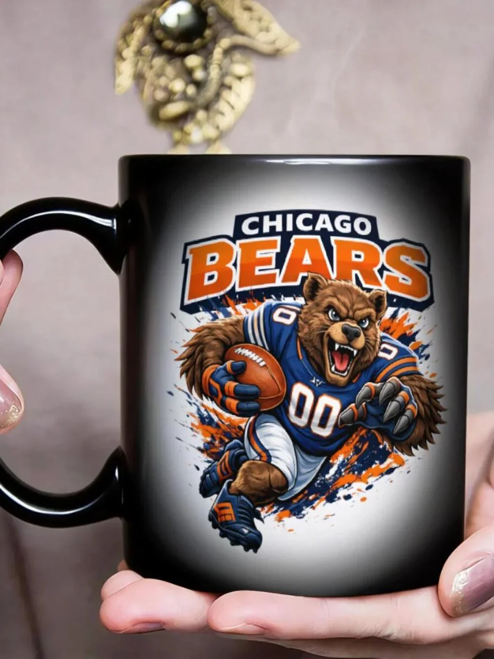 Chicago Bears Matte Heat Reactive Mug NFL Football Fan Cup 11oz